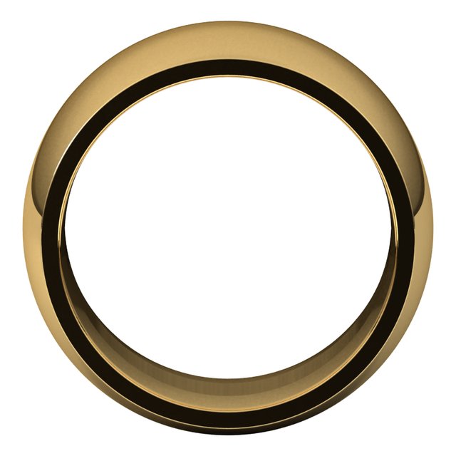 14k Yellow 12 Mm Half Round Comfort Fit Band Size 11.5