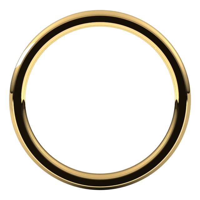14K Yellow 2 mm Comfort Fit Edge Band Size 5