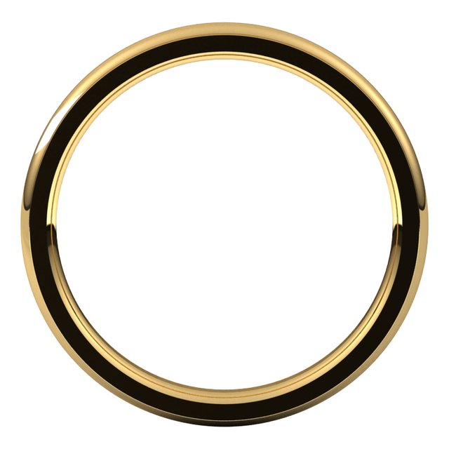 18k Yellow 2.5 Mm Comfort Fit Edge Band Size 5.5