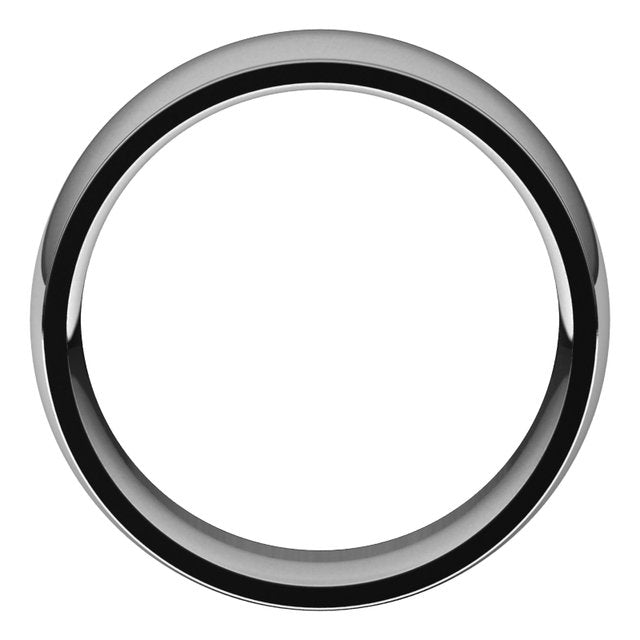 14k White 8 Mm Comfort Fit Edge Band Size 10.5