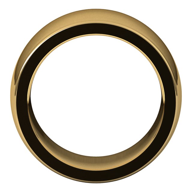 14K Yellow 12 mm Half Round Comfort Fit Heavy Band Size 9