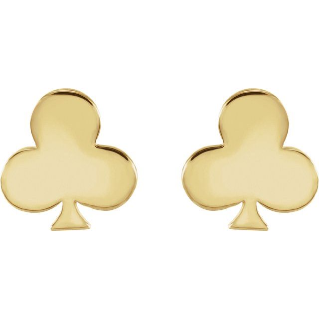 14K Yellow Club Earrings