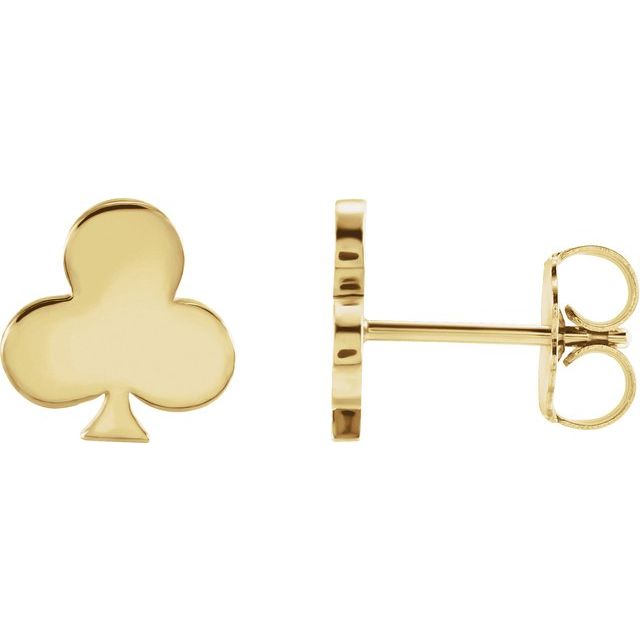 14K Yellow Club Earrings