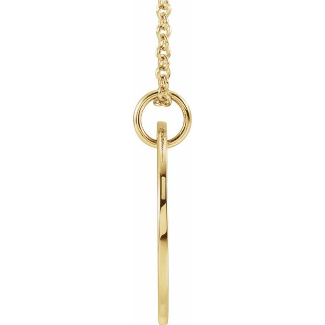 14K Yellow Pierced Star 15 mm Disc 16-18' Necklace