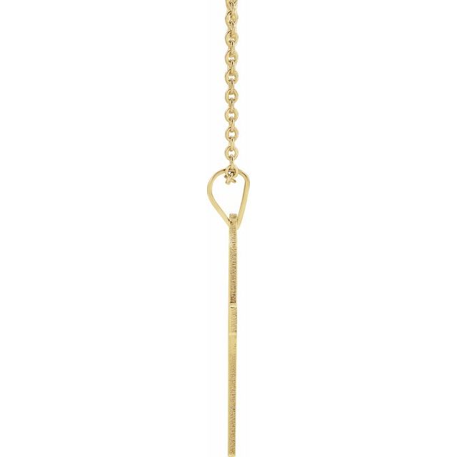 14k Yellow 18 X 12 Mm Cross 18' Necklace