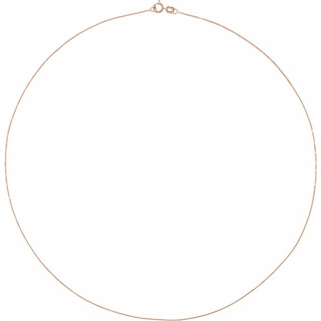 14K Rose .55 mm Box 16' Chain