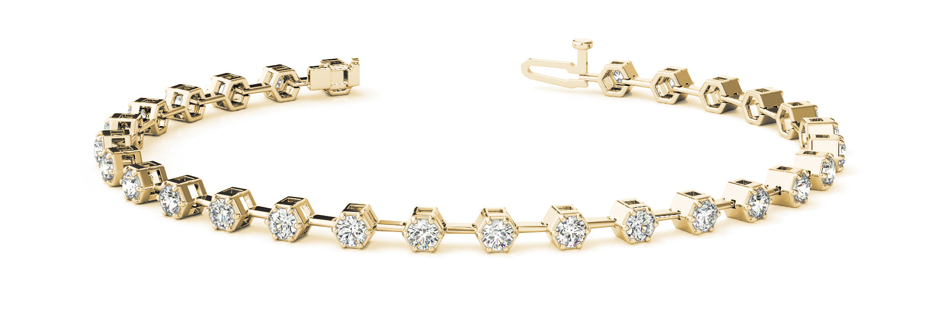 Bracelet In Line Prong Set
