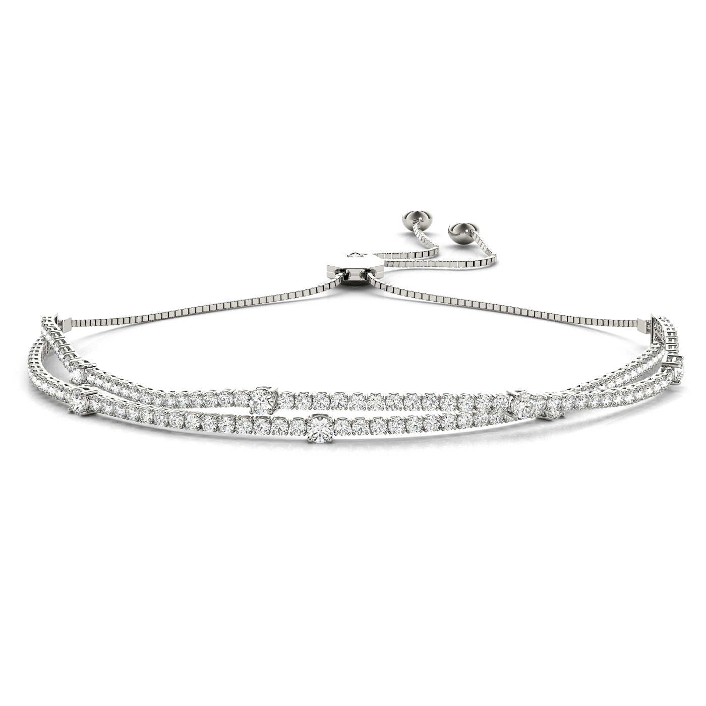 14kw Diamond Adjustable Bracelet