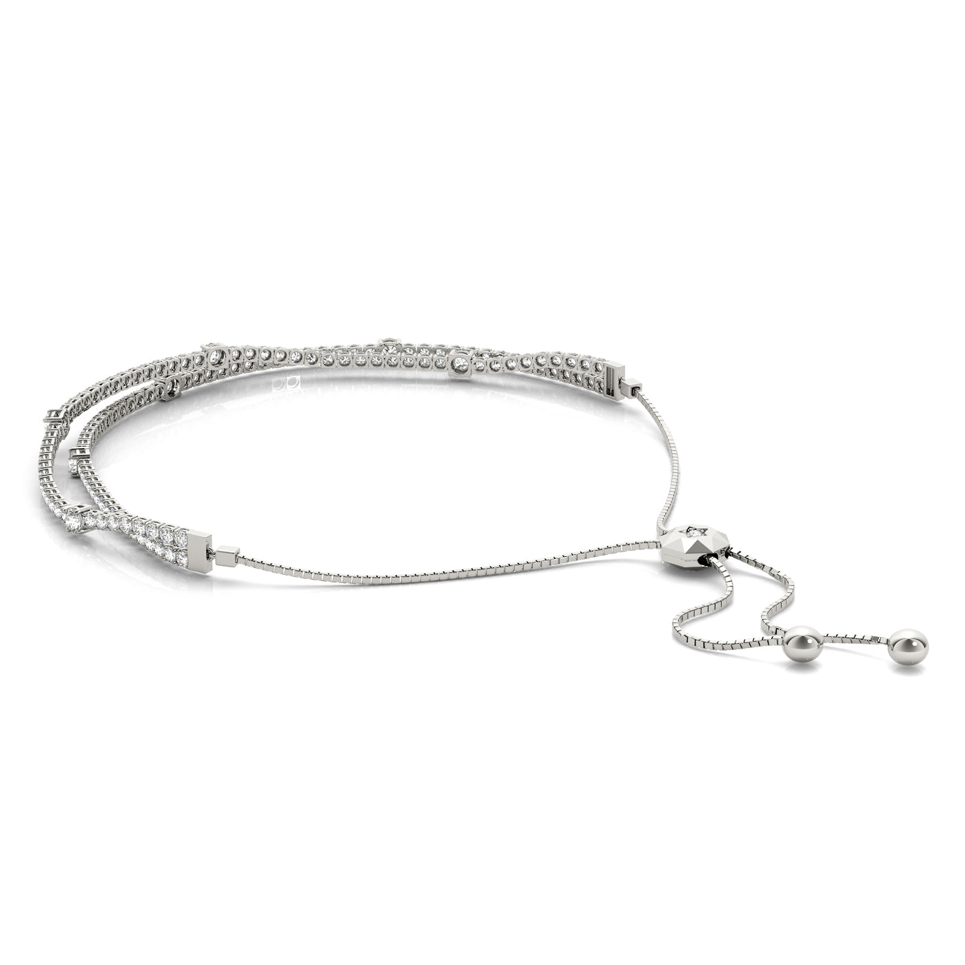 14kw Diamond Adjustable Bracelet