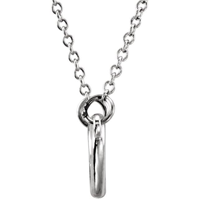 Sterling Silver Tiny Posh® Double Heart 16-18' Necklace