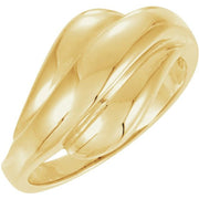 14K Yellow Bypass Ring