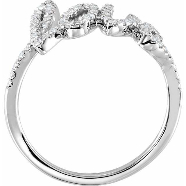 14k White 1/4 Ctw Natural Diamond Love Ring