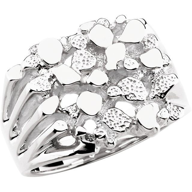 Sterling Silver Nugget Ring