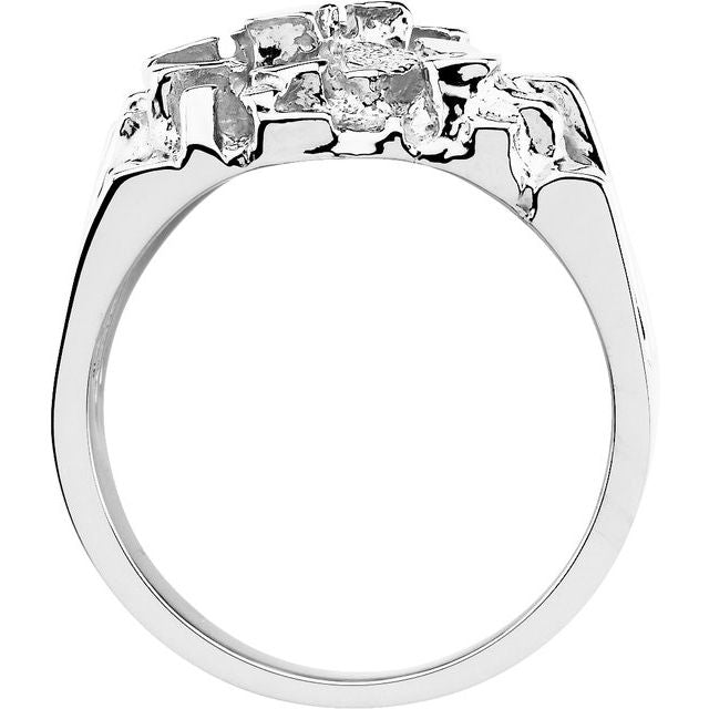 Sterling Silver Nugget Ring
