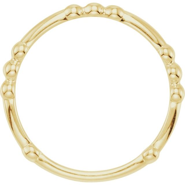 14K Yellow Stackable Bead Ring