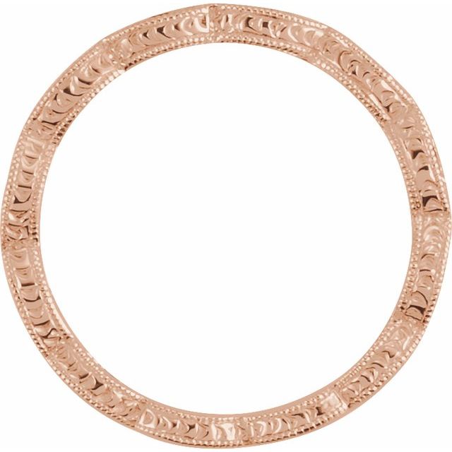 14k Rose 1/8 Ctw Natural Diamond Anniversary Band Size 6