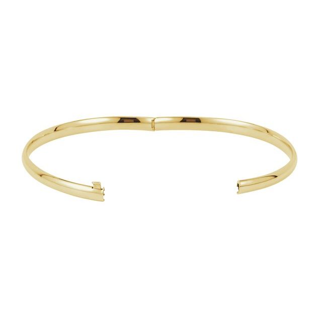 14K Yellow 4 mm Hinged Bangle 7' Bracelet