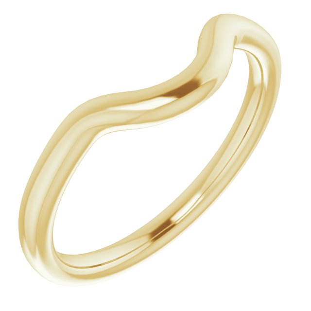 14K Yellow Band for 10x8 mm Oval Ring