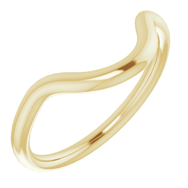 14k Yellow Band For 11x9 Mm Oval Ring