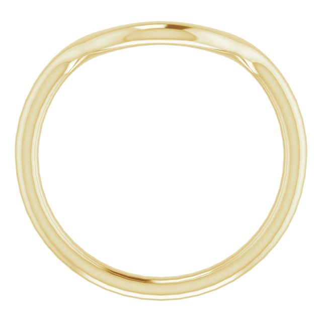 14k Yellow Band For 11x9 Mm Oval Ring