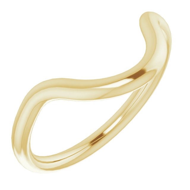 14k Yellow Band For 14x10 Mm Oval Ring