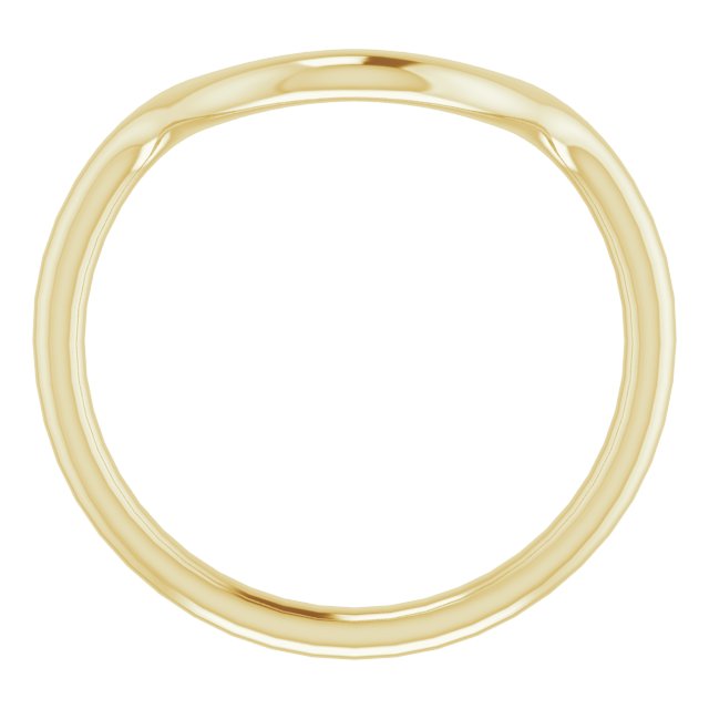 14k Yellow Band For 14x10 Mm Oval Ring