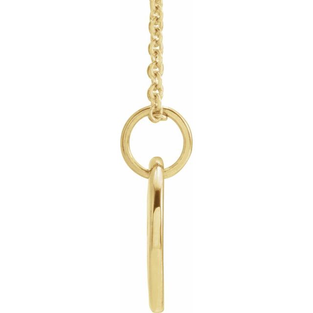 14K Yellow Engravable Oval 16-18' Necklace