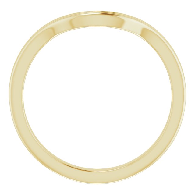 14k Yellow Band For 9x7 Mm Oval Ring