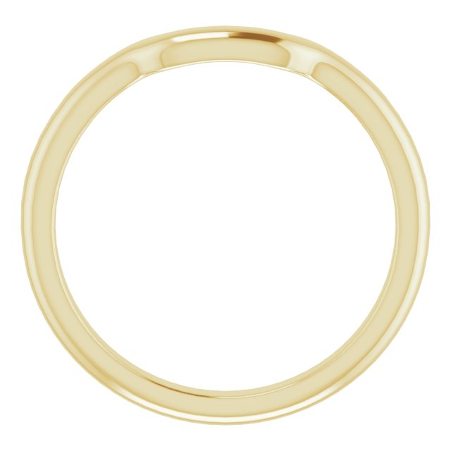 14k Yellow Band For 7x5 Mm Emerald Ring
