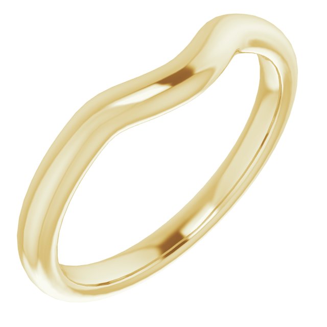 14k Yellow Band For 6 Mm Round Ring