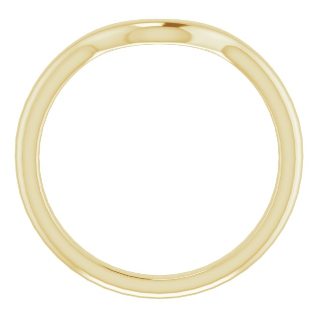 14k Yellow Band For 9x7 Mm Oval Ring