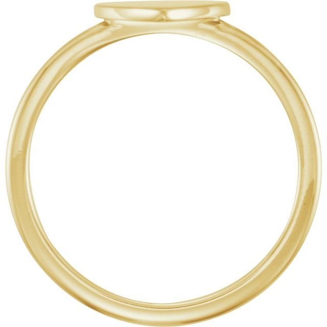 14k Yellow Be Posh® Engravable Heart Signet Ring