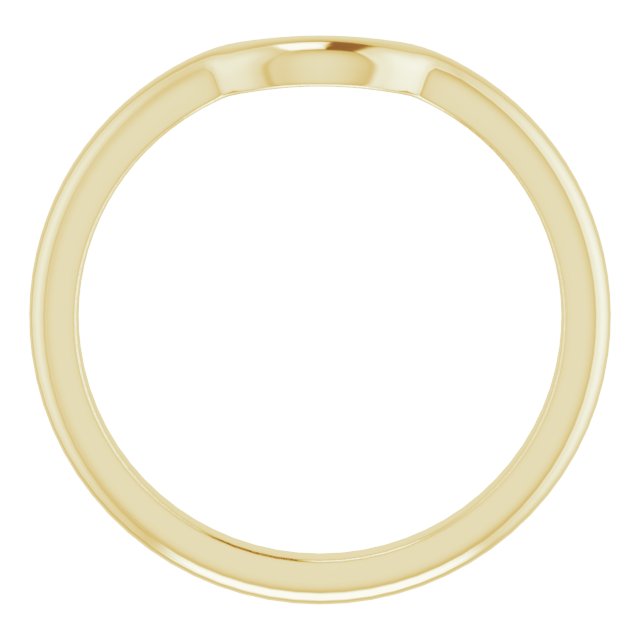 18k Yellow Band For 8x6 Mm Oval Ring