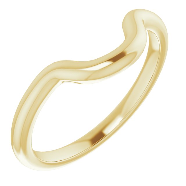 14k Yellow Band For 11x9 Mm Oval Ring