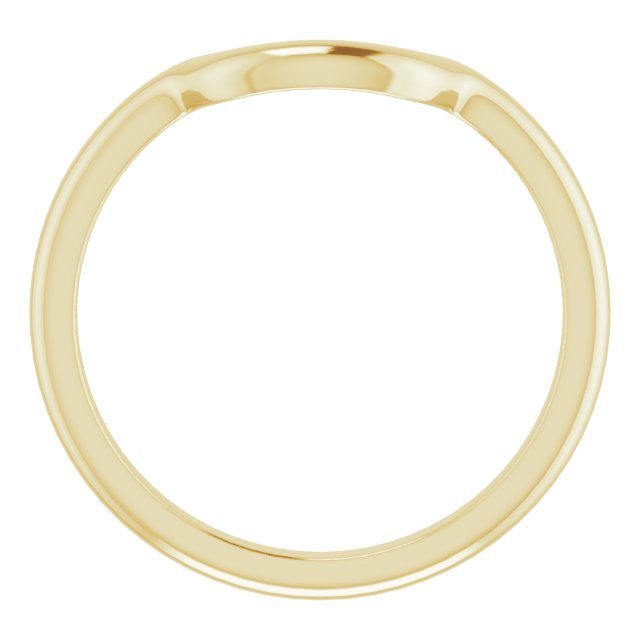 14k Yellow Band For 11x9 Mm Oval Ring