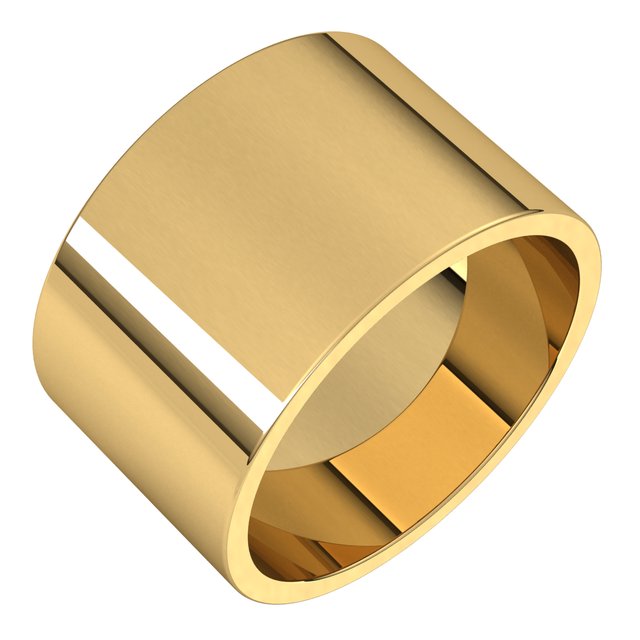 14K Yellow 12 mm Flat Band Size 9