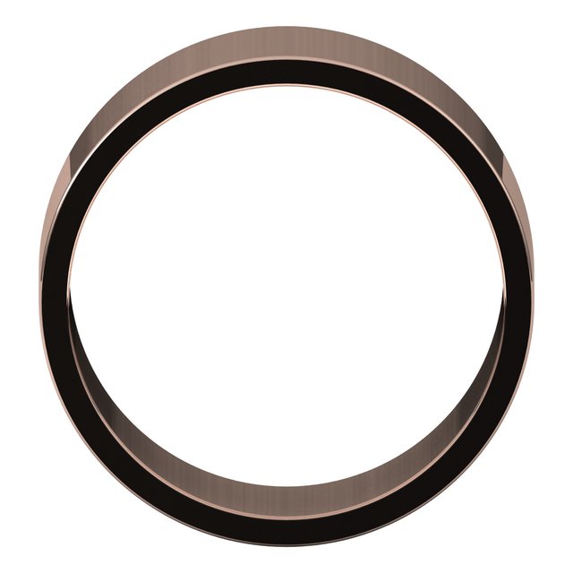 14K Rose 9 mm Flat Band Size 12