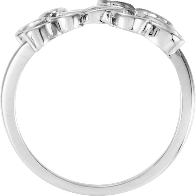 Sterling Silver Flower Ring