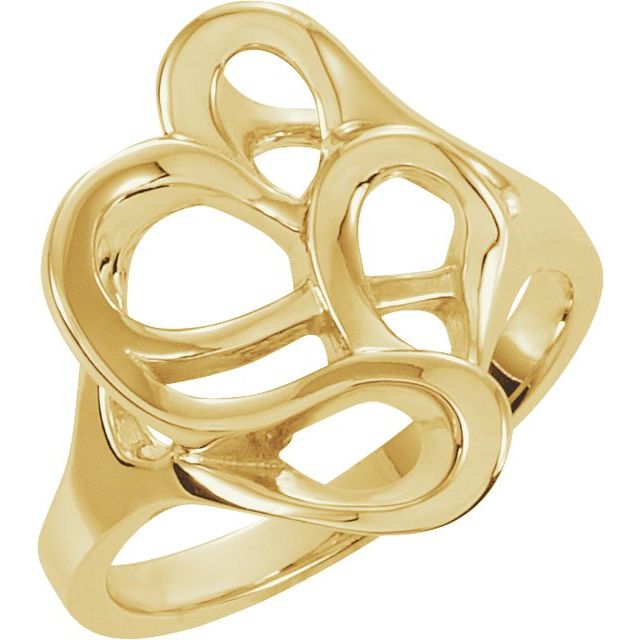 14K Yellow Freeform Ring