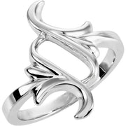 14k White Freeform Ring