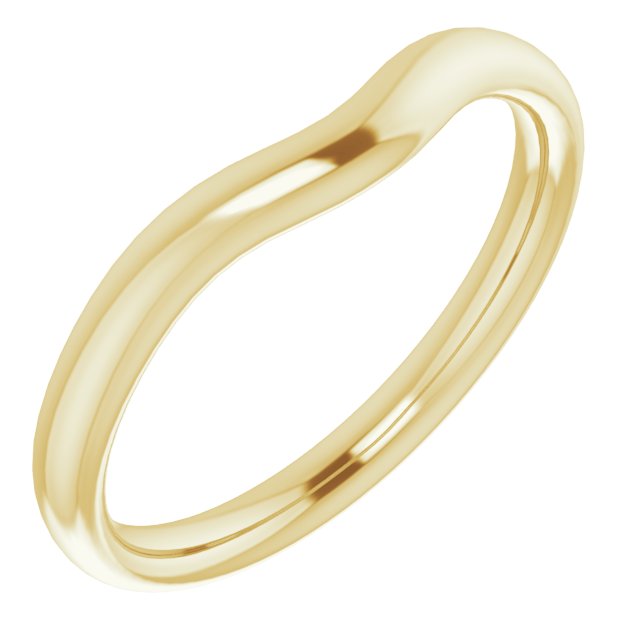 14k Yellow Band For 6 Mm Round Ring