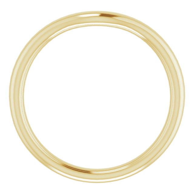 14k Yellow Band For 6 Mm Round Ring
