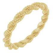 14K Yellow Twisted Rope Band Size 7