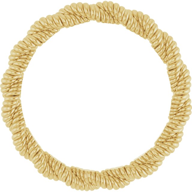 14K Yellow Twisted Rope Band Size 7
