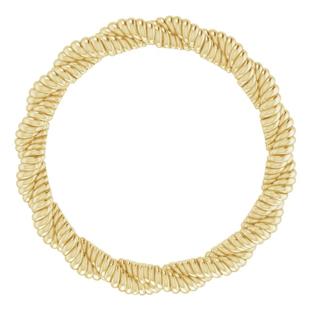 14K Yellow Twisted Rope Band Size 4