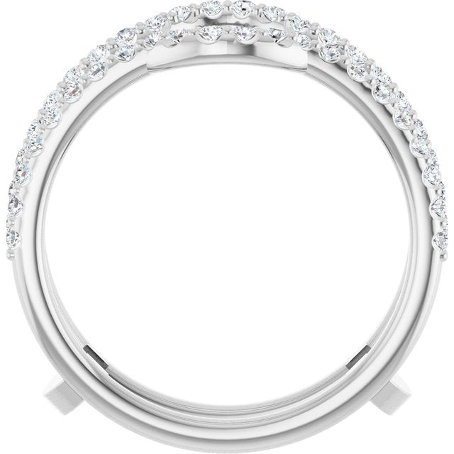14K White 1/3 CTW Lab-Grown Diamond Ring Guard