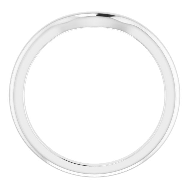 14K White Band for 7 mm Round Ring