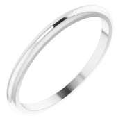 14K White 1.5 mm Half Round Band Size 5.5