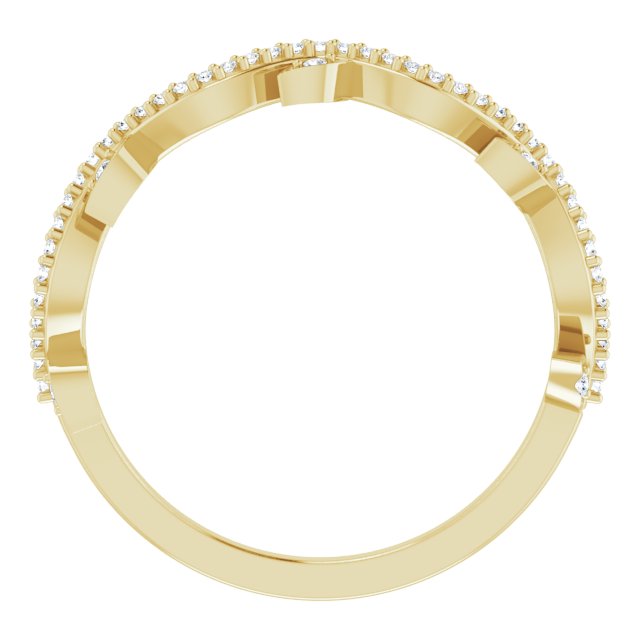 14k Yellow 1/6 Ctw Natural Diamond Leaf Ring