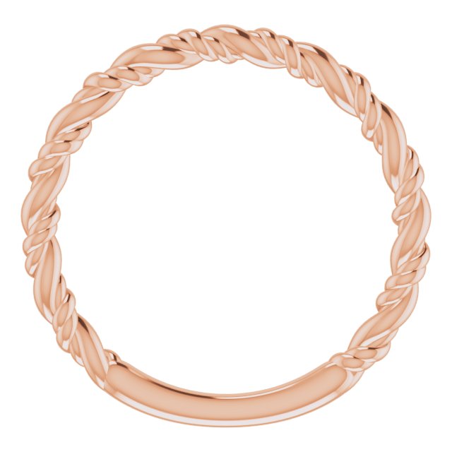 14k Rose Stackable Rope Ring